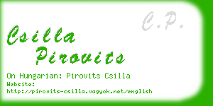 csilla pirovits business card